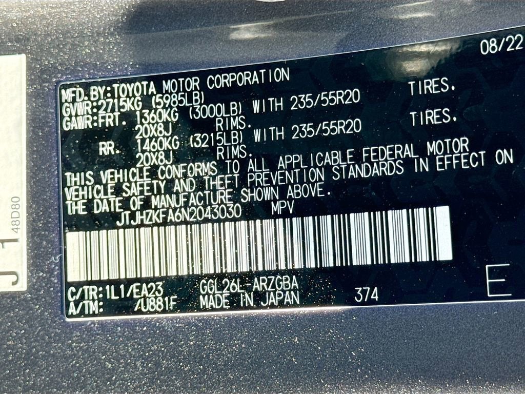 2022 Lexus RX 350L RX 350L