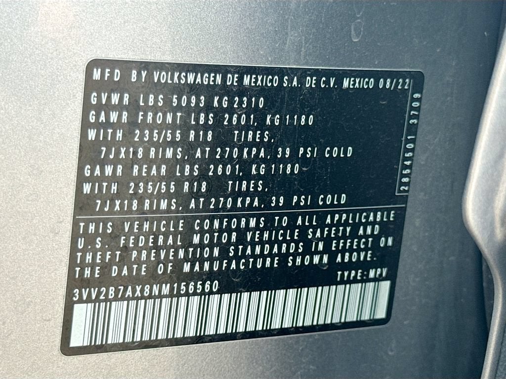 2022 Volkswagen Tiguan 2.0T SE