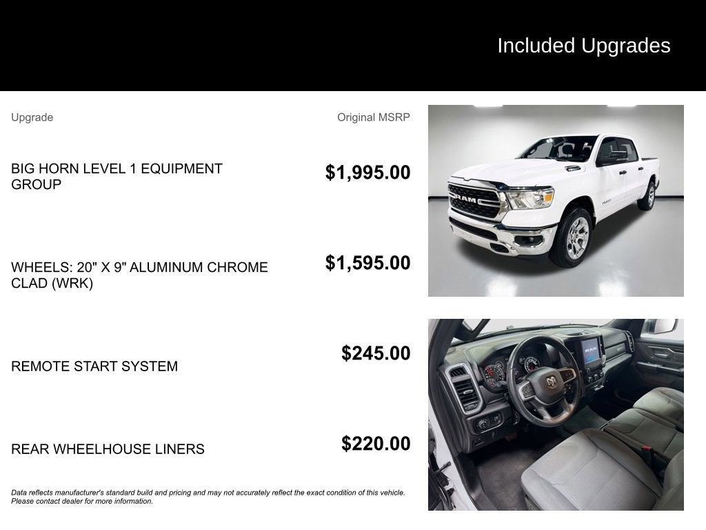 2023 RAM 1500 Big Horn Crew Cab 4x4 5'7" Box