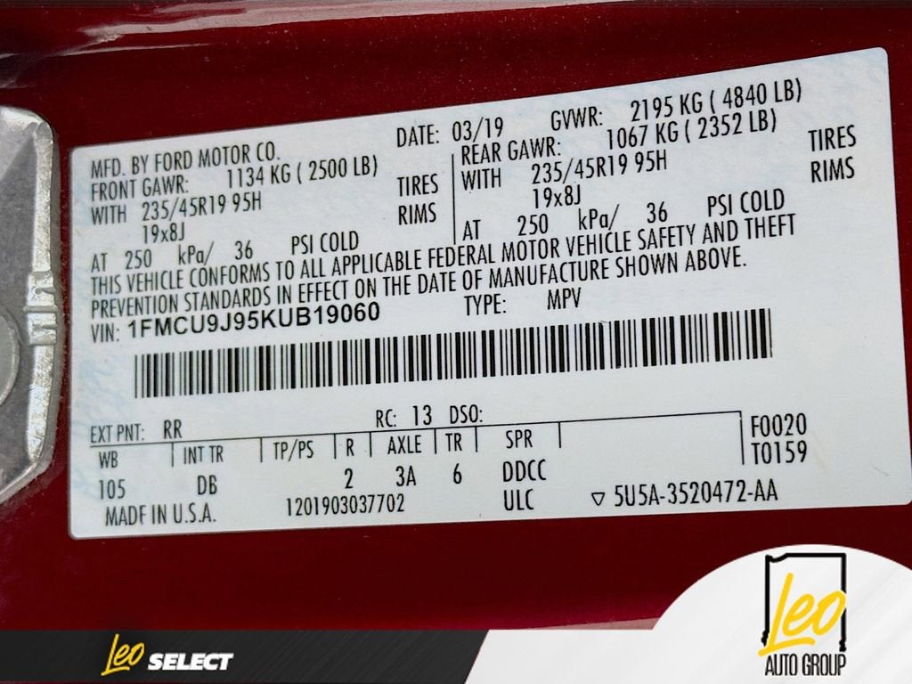 2019 Ford Escape Titanium